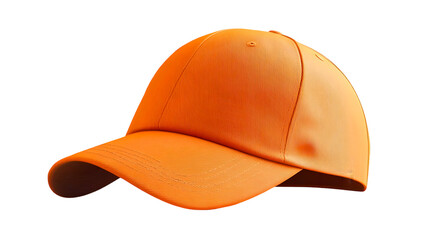 Vivid Orange Baseball Cap Mockup -  Perfect for Branding and Design