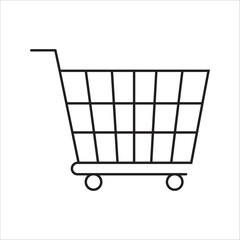  Shopping cart icon vector. Shopping cart icon in trendy design style. on white background