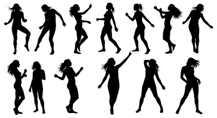 Vector silhouette generation women.
