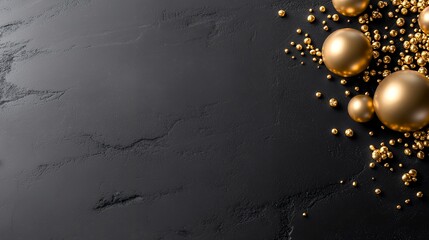 Gold Orbs on Dark Texture