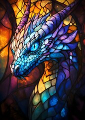 Colorful Dragon Fantasy Mythical Art