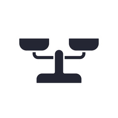 scales, balance icon on white