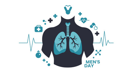 International men's health day vector art.