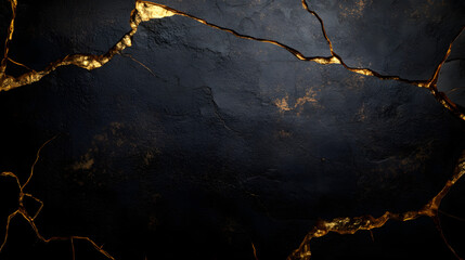 Obraz premium 8K Ultra detailed, flat abstract background featuring raw gold texture, irregular and grainy metallic surface with natural patterns, matte finish with slight reflective points, weathered and organic