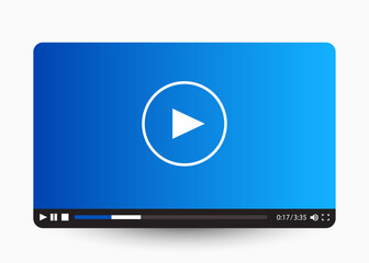 Flat video player template for web and mobile apps