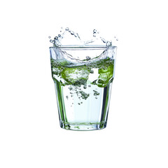 Refreshing Herbal Water Splash in Glass