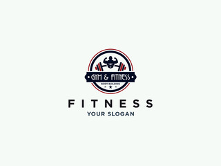 Fototapeta premium fitness gym or health logo design vector template
