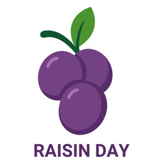 Illustration of raisin day logo
