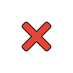 Red "no" symbol indicating rejection or prohibition in various contexts