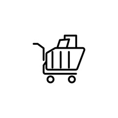 Modern Shopping cart trolley logo design