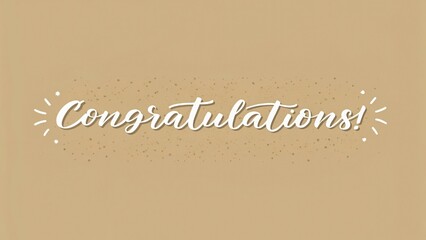 Elegant 'Congratulations' in Handwritten Script