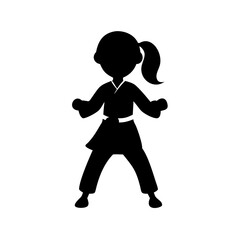 Child Karate Stance Silhouette