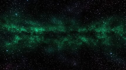 Obraz premium Emerald Nebula with Cosmic Dust, and Space.