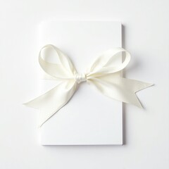 Naklejka premium white gift box with ribbon