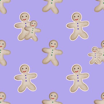 Seamless pattern with cookie 