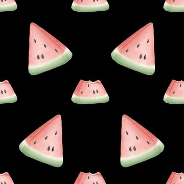 Seamless pattern with watermelon 