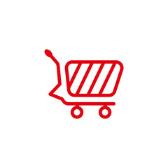Modern Shopping cart trolley logo design