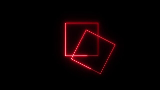 Misaligned Neon Squares: Abstract Overlapping Shapes Representing Design Imperfection
