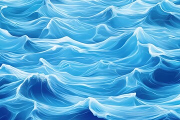 Obraz premium Abstract blue ocean waves