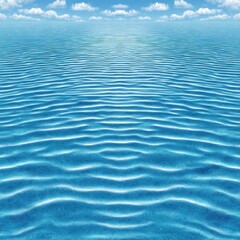 Peaceful Blue Ocean Water Surface with Subtle Waves Under a Bright Sky