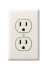 North american electrical outlet on transparent background