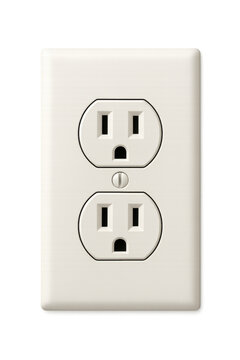 North american electrical outlet on transparent background