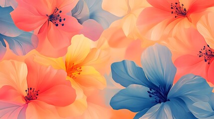 Vibrant Floral Arrangement with Blooming Flowers in Warm Tones