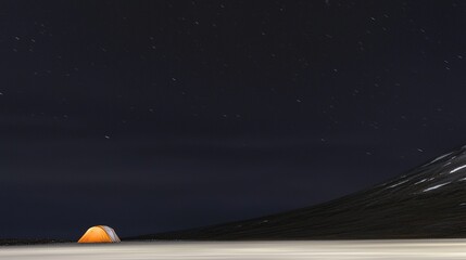 Starry Night Camping Mountain Solitude.