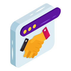 An icon design of deal isolated on white background 