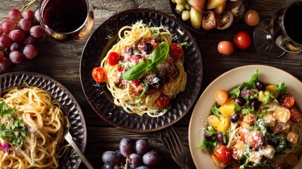 Authentic italian food experience italian restaurant delicious pasta dishes rustic setting aesthetic presentation italian cuisine