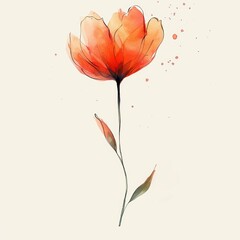 Vibrant Watercolor Flower Illustration