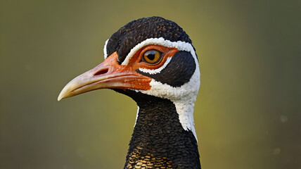 Obraz premium Bengal Florican bird closeup