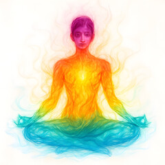 Colorful Yoga Aura: Enhance Your Wellness Journey
