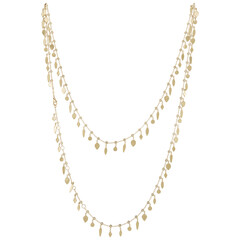 Gold Silver Chain Necklace Jewelry with Diamonds On PNG Transparent Background . Cut Out Clipping Path With Adobe Photoshops Pen Tool .