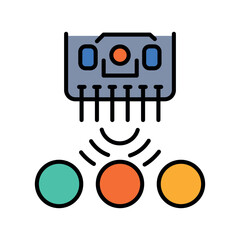 color sensor color flat icon for digital and print projects.