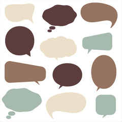 くすみカラーのふきだしセット