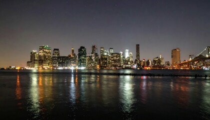 Fototapeta premium Dark Skyline of a City During a Widespread Power Outage