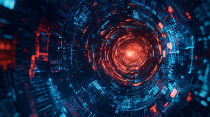 Fototapeta premium abstract background with circles,Abstract line graph design background image