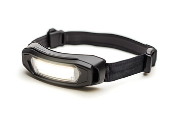 Versatile LED headlamp designed for outdoor activities, showcasing a sleek black design on a white background