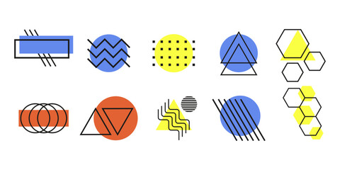 Modern Memphis Geometric Set