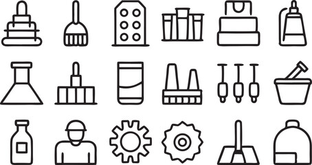 Diverse Icon Set for Health, Productivity, and Communication