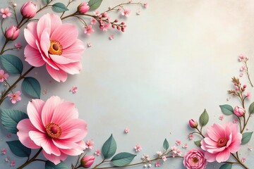 Fototapeta premium Delicate floral damask, soft pastel hues, refined detail , graphics, classic, soft