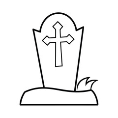 Leviathan Cross Drawn In Frost On Tombstone