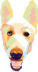 colorful dog with transparent background