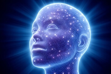 A futuristic global network with holographic avatars from different countries interacting across space stations