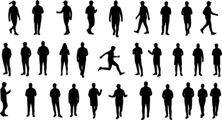 Vector silhouette of a people.
