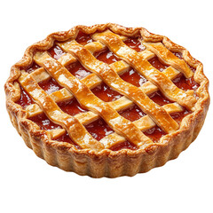 crostata italian dessert isolated on a white background