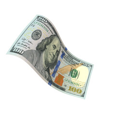 Transparent PNG 3D render of 100 dollar banknotes with realistic textures and lighting. Isolated on alpha background, ideal for finance, design, marketing, and visual presentations.