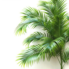 Fototapeta premium Tropical Palm Leaves With Soft Light On White
