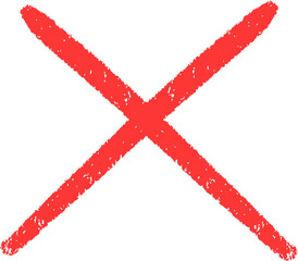 red cross mark line